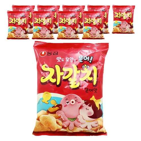 [쿠팡] 농심 자갈치, 90g, 10개 (10,000원/무료배송)