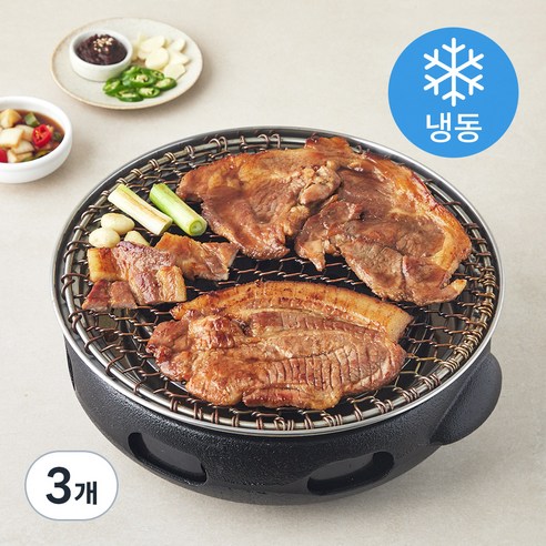 왕조실록 서서갈비 양념 돼지 왕구이용 (냉동), 600g, 3개