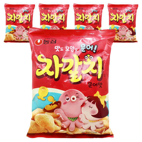 농심 자갈치, 90g, 5개