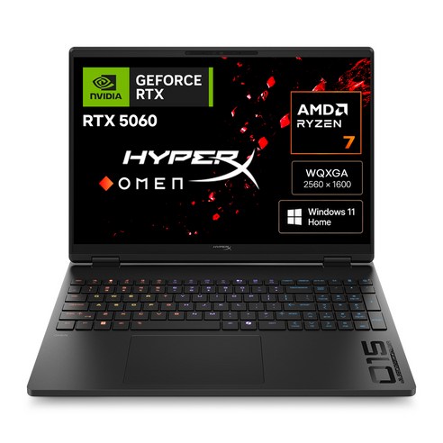 HP 2026 오멘 15 라이젠7 라이젠 200 시리즈 지포스 RTX 5060, Shadow Black, 1TB, 24GB, WIN11 Home, 15-gb0041AX