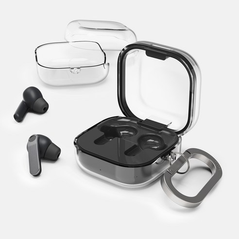 누아트 크리스탈 TPU 변색방지 젤리 케이스 + 카라비너 키링 세트 이미지 2