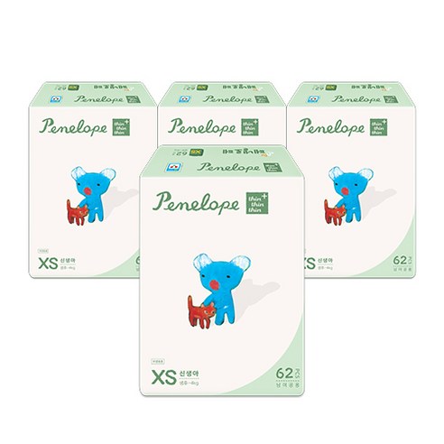 페넬로페 씬씬씬 플러스 밴드형 기저귀, 1단계, 248매