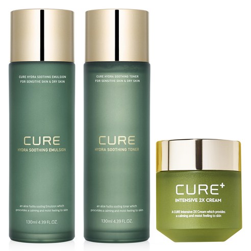 김정문알로에 큐어 하이드라 수딩 에멀젼 130ml + 토너 130ml +... 솔직 후기 | 피부 타입별 분석 - 상품 이미지 1