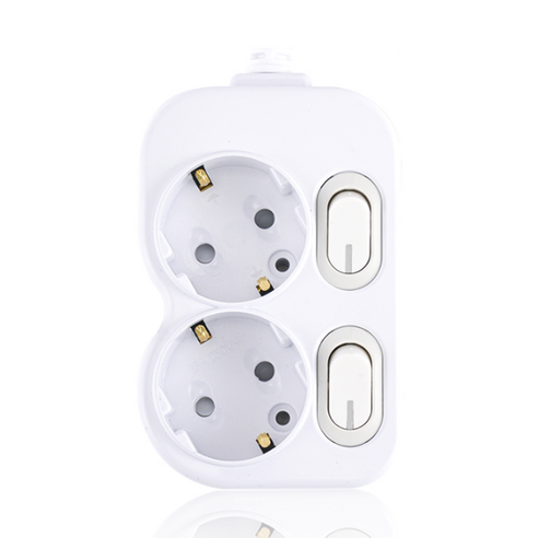 에코파워탭 국내 제조 개별 절전 과부하차단 멀티탭 2구 EPM 202N + 안전커버 이미지 2