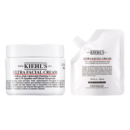 키엘 울트라 훼이셜 크림 본품 50ml + 리필 150ml, 1개