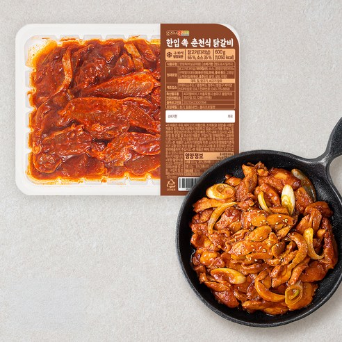 곰곰 한입 쏙 춘천식 닭갈비 (냉장), 600g, 1개