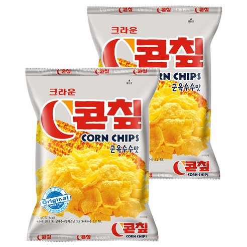 콘칲 크라운 C콘칲 군옥수수맛, 70g, 2개