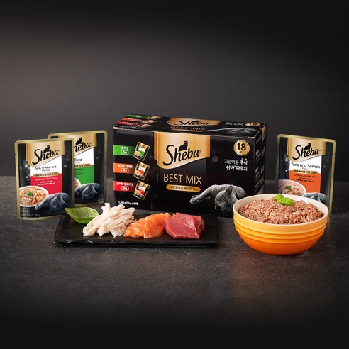 쉬바 12개월 이상 고양이 베스트 믹스 주식파우치 3종 x 6p 세트 솔직 후기 | 실제 사용자 리뷰 총정리 - 상품 이미지 2
