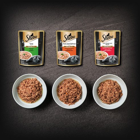 쉬바 12개월 이상 고양이 베스트 믹스 주식파우치 3종 x 6p 세트 이미지 3