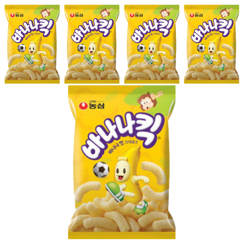 농심 바나나킥 스낵, 75g, 5개