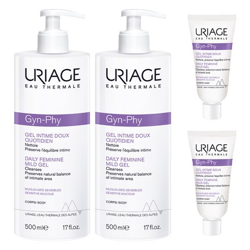 유리아쥬 진피 데일리 페미닌 마일드 젤 여성청결제 + 3ml, 500ml, 2개