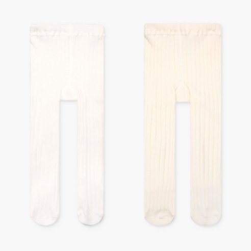 하이베이비클럽 아동용 베이직 타이즈 2종 세트 사이즈, 1호, 화이트, 아이보리, 화이트, 아이보리 섬네일