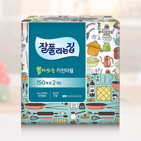 잘풀리는집 뽑아쓰는 키친타월 150매, 2개 이미지 2