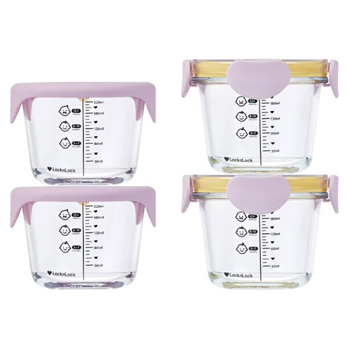 락앤락 리틀럽 디어 혼합캡 원형 이유식 용기