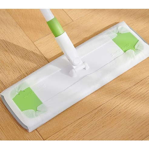 스카치브라이트 이지클린 막대걸레 + 정전기청소포 10매 + 물걸레청소포 1매, 대형(35 x 11..., 1세트 후기 분석 - 청소포 교체 방식