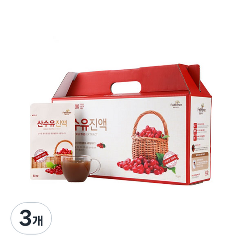 양지홍삼 산수유진액, 2.4L, 3개