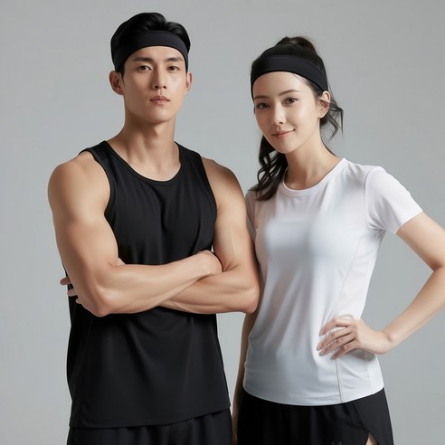 타이드코 흡수력 좋은 피트니스 런닝 헤어밴드 이미지 2