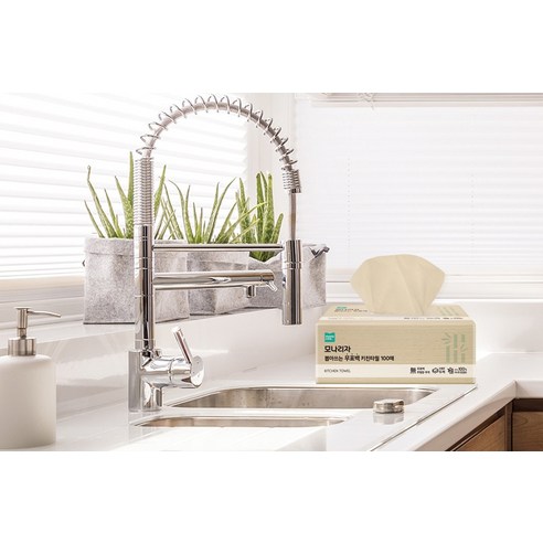 모나리자 뽑아쓰는 무표백 천연펄프 키친타올 100개입, 3개 실사용 후기 | 효과 있을까? - 상품 이미지 4