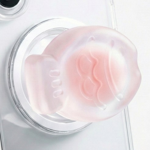 누아트 붕어빵 맥세이프 그립 스마트톡, 핑크, 1개
