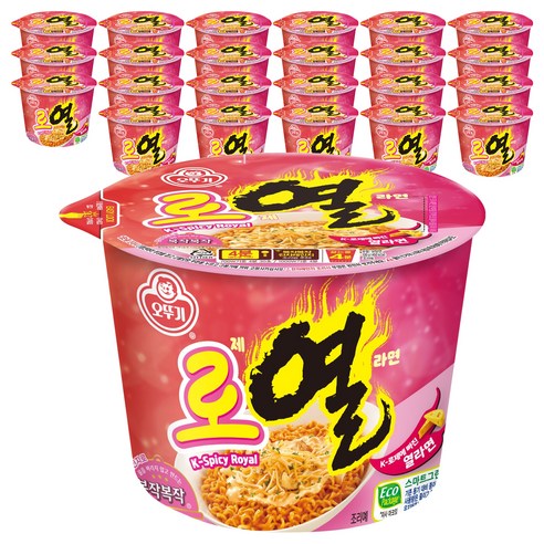 오뚜기 로열라면 용기 100g, 24개 - 컵라면
