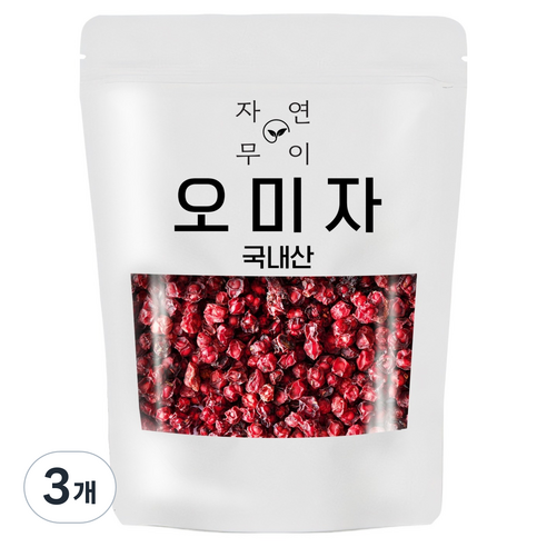 자연무이 문경 오미자, 250g, 3개