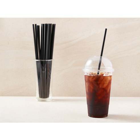 코멧 길어진 개별포장 빨대 블랙 28cm 이미지 2
