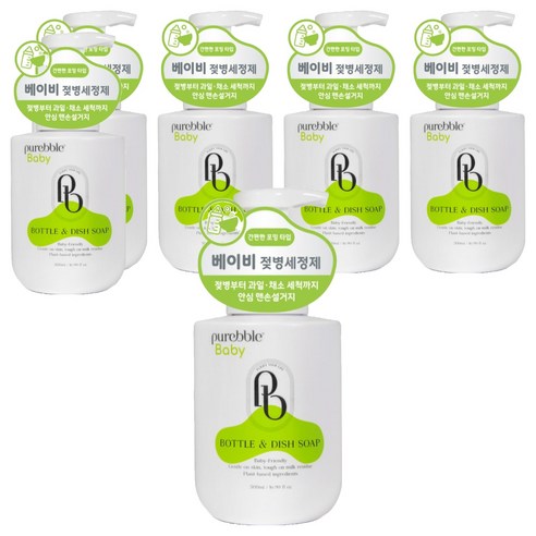 퓨어블 베이비 포밍 젖병세정제 올인원 주방세제, 6개, 500ml