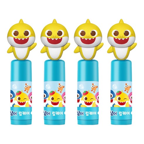 아텍스 핑크퐁 아기상어 립케어 립밤, 딸기향, 3.8g, 4개