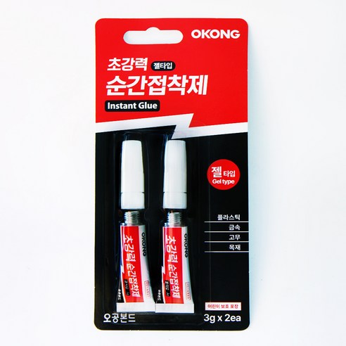 오공 초강력 순간접착제 젤타입 3g x 2p, 1개