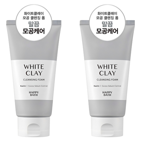 해피바스 화이트 클레이 모공 클렌징폼 솔직 후기 | 실사용자 리뷰 분석 - 상품 이미지 1