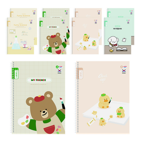 펜피아 1000 초등 스프링노트 그림일기 단면 공용, 랜덤발송, 10개
