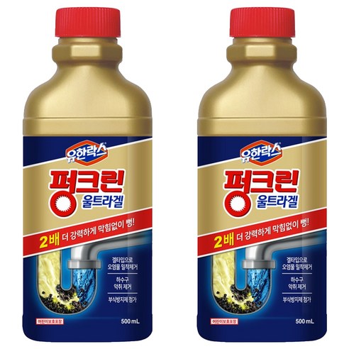 펑크린 울트라겔 배수구 세정제, 500ml, 2개