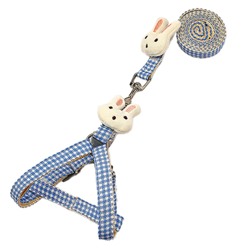타이탄 고양이 조끼형 하네스 리드줄 120CM, 파란색, 1세트 파란색, 1세트