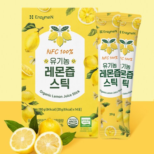 엔자임엔 NFC 100% 유기농 레몬즙 스틱 20g 14포 280g, 1... 실사용 후기 | 효과 있을까? - 상품 이미지 3