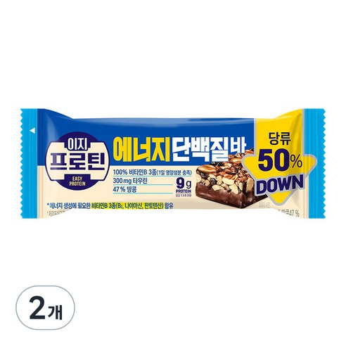 롯데웰푸드 이지프로틴 에너지단백질바, 2개, 40g