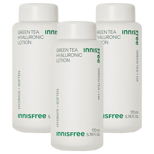 이니스프리 그린티 히알루론산 로션, 170ml, 3개
