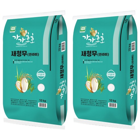 가가호호 새청무 쌀, 상등급, 10kg, 2개
