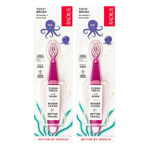 래디어스 유아칫솔 토츠, 핑크, 1개입, 2개