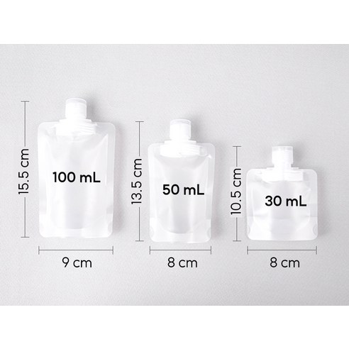 코멧 깔끔한 여행용 소분 파우치 100ml 이미지 2