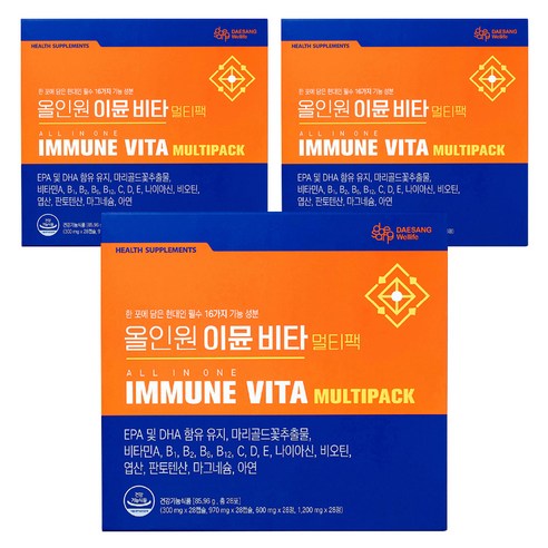 대상웰라이프 정품 올인원 이뮨 비타 멀티팩, 28회분, 3개