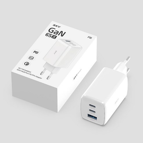 SKY 필 GaN 65X 65W 4세대 초미니 3포트 충전기 이미지 4