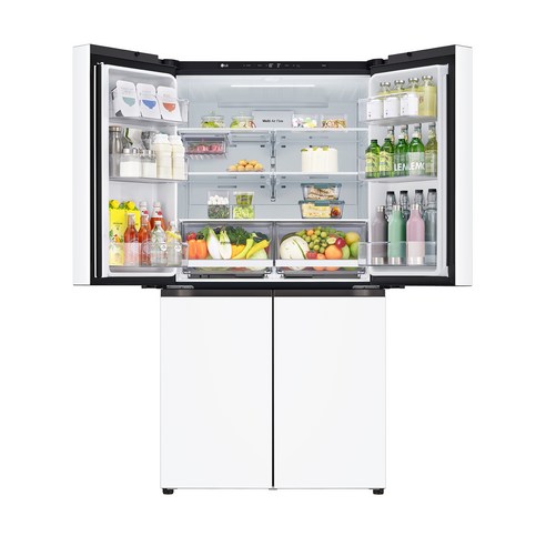 [색상선택형] LG전자 오브제컬렉션 870L 베이직 상냉장 하냉동 프리스탠딩 4도어 메탈 디오스 냉장고 방문설치 후기 분석 - 수평 조절 상세