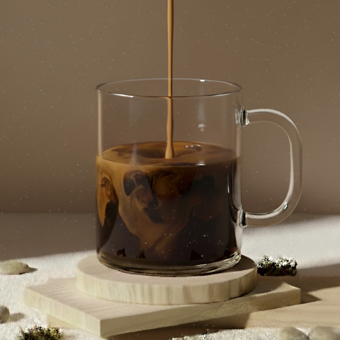 리빙메이트 트라이탄 안깨지는 머그컵 480ml, 투명, 1개
