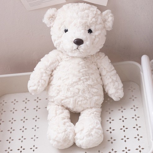 아이끌레 보들 동물 캐릭터 봉제인형, 35cm, 화이트곰돌이, 1개