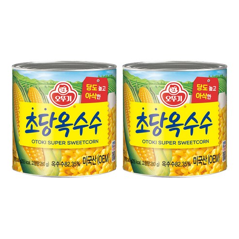 오뚜기 수퍼 스위트콘 초당옥수수, 340g, 2개