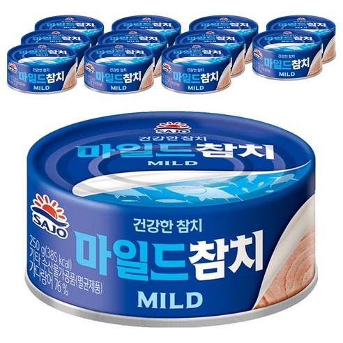 사조 마일드 참치, 250g, 12개