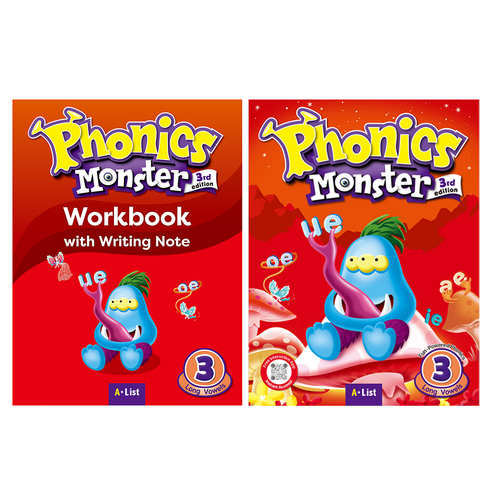 Phonics Monster 3rd Edition : Workbook with Writing Note 3 + Student Book 3 세트, A*List