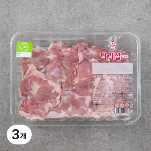 마니커 1등급 닭다리살 정육 (냉장), 1kg, 3개