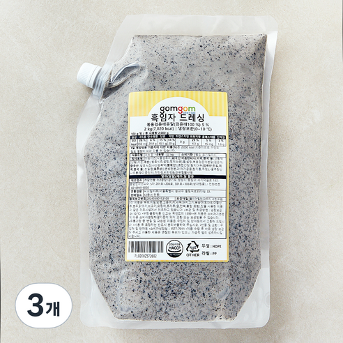 곰곰 흑임자 드레싱, 2kg, 3개