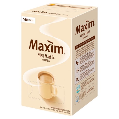 맥심 화이트골드 커피믹스, 11.7g, 160개입, 1개